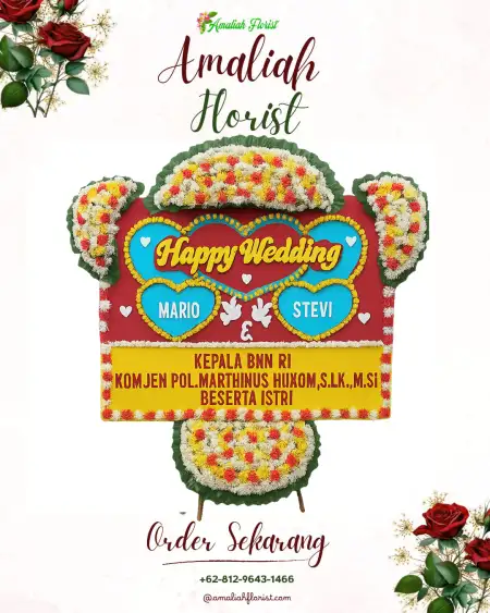 Papan Bunga Pernikahan 35 Ilir